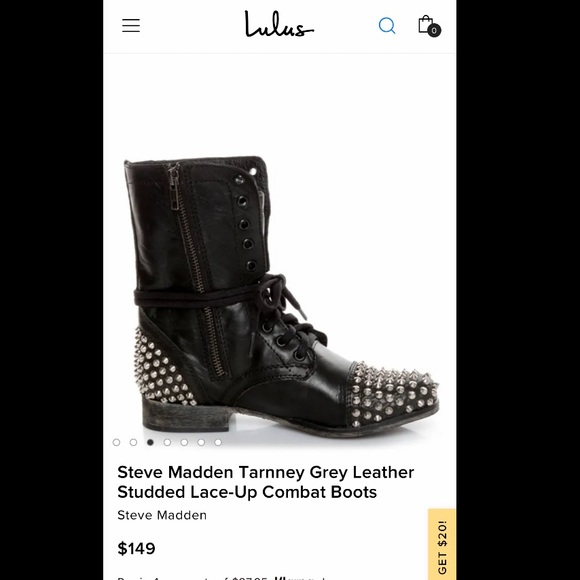 Steve Madden Spiked Combat Boots - Picture 6 of 6